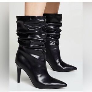 Jeffrey Campbell Slouchy Stiletto heel Black Boots size 8.5